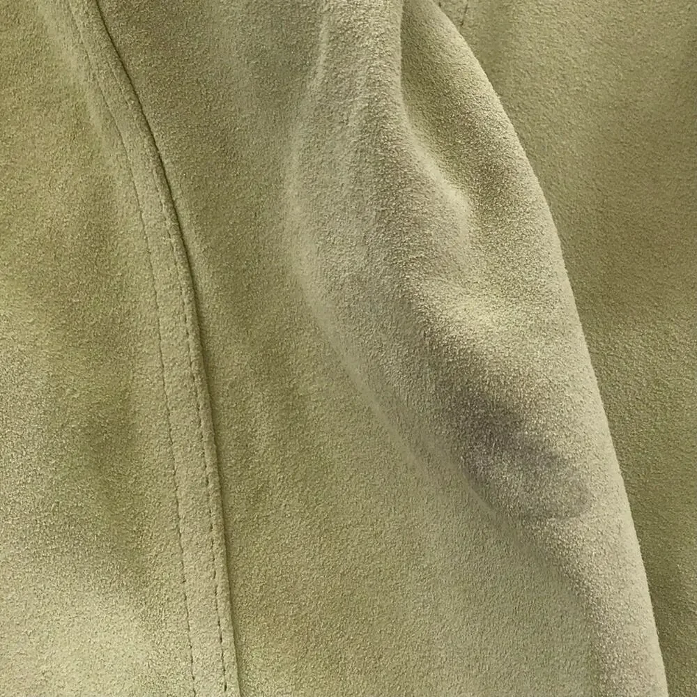 Levi's Strauss Suede Jacket Vintage Light Pastel Green Truckers Coat Medium